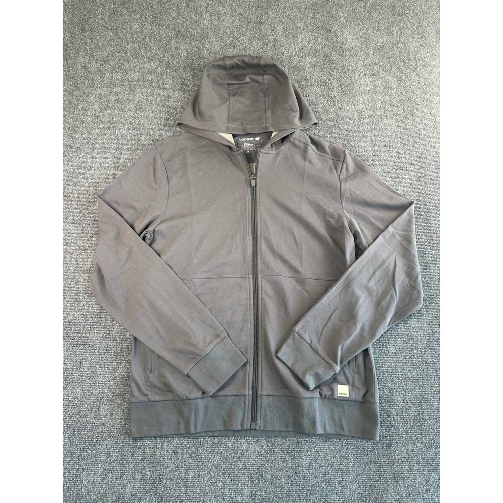 Lambs Havn Wave Stopper EMF Blocking Full Zip Hoodie Mens Medium Charcoal Gray